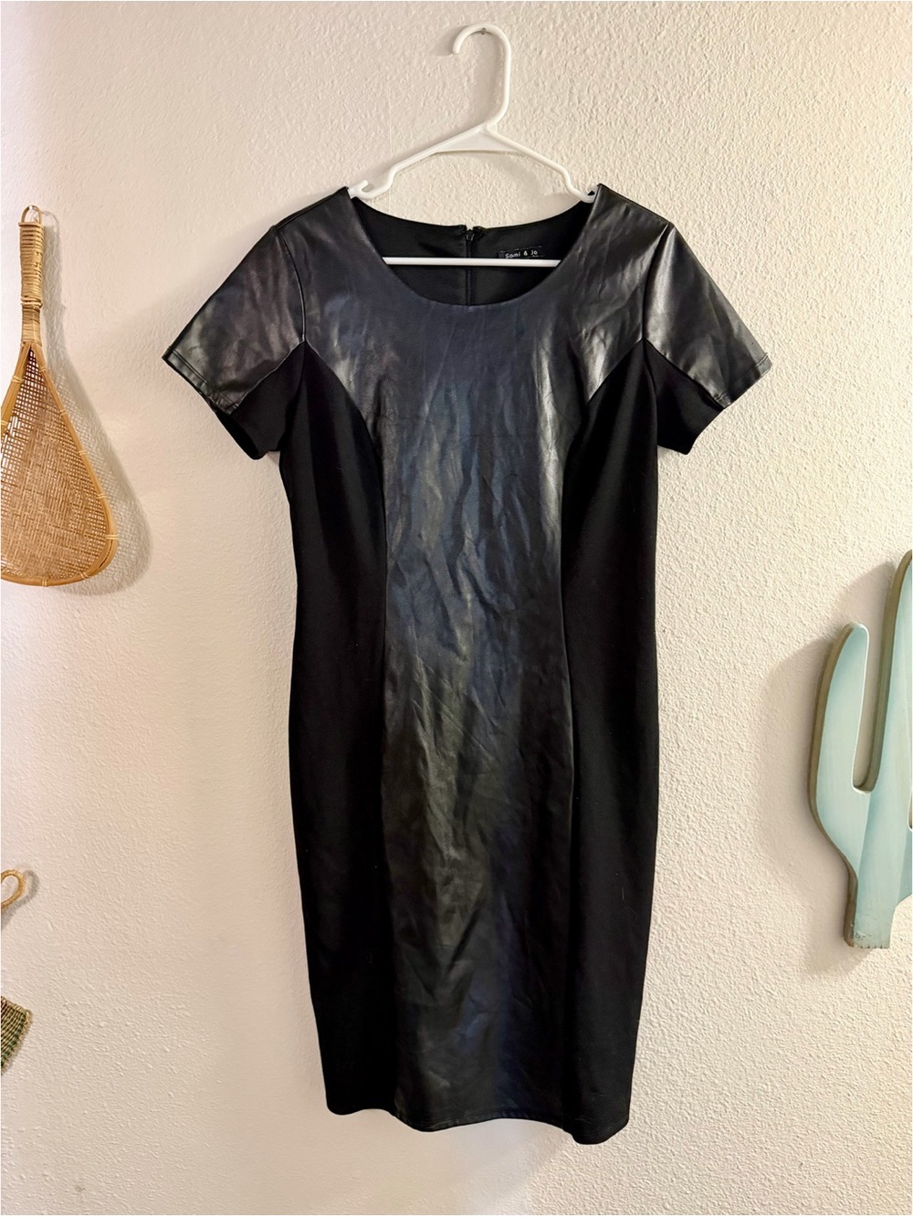 black fitted dress